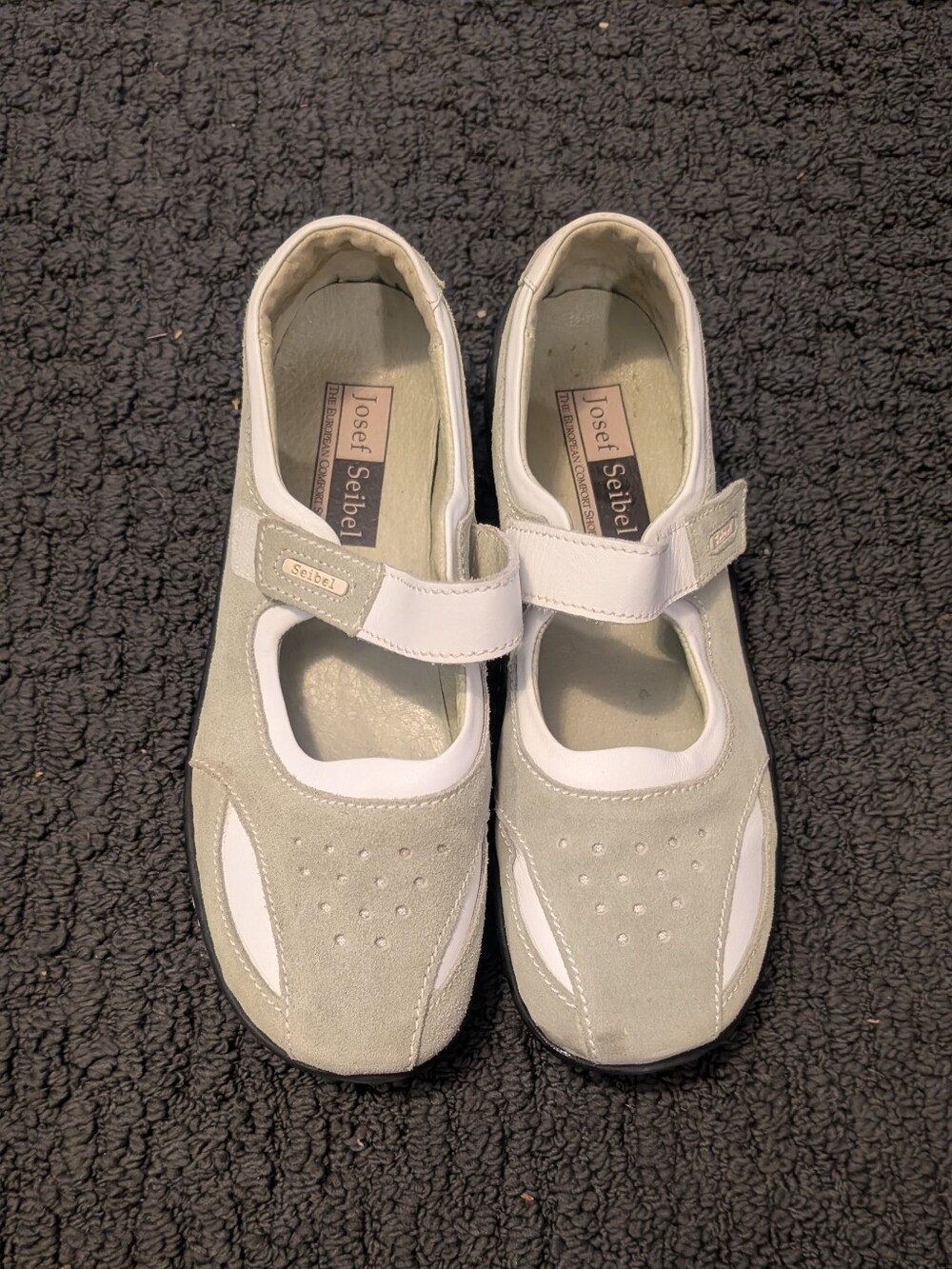 Josef Seibel Light Gray and White Shoe